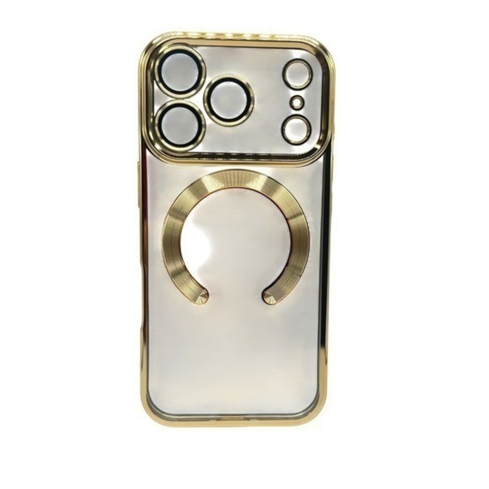 iPhone 17 Pro Clear Protective Case‎ Gold Metallic Trim NEW